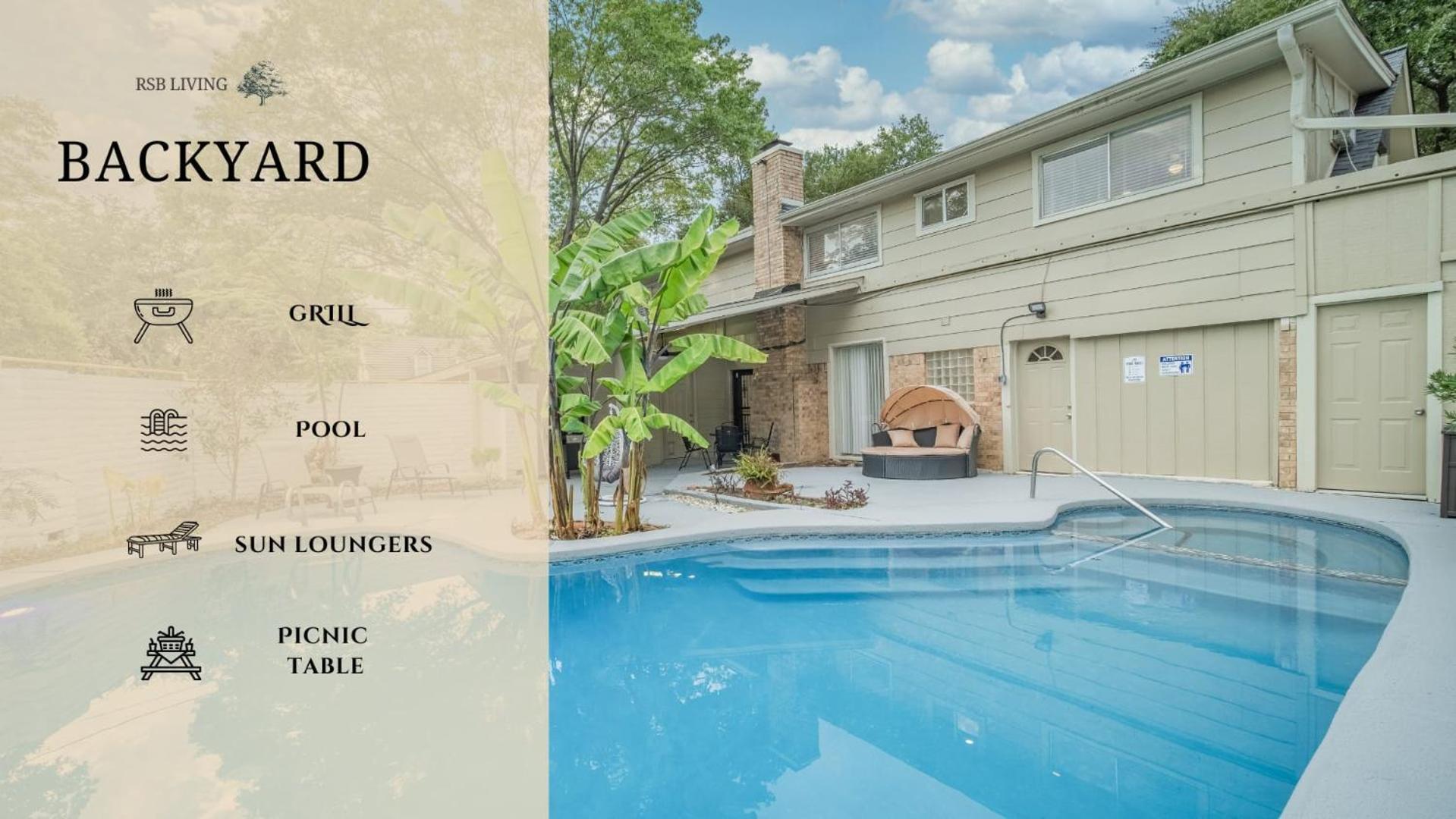 Stunning 5Br 2Ba Holiday Home With Private Pool And Cinema ダラス エクステリア 写真